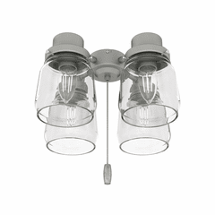 Hunter Original 4 Light Accessory Fitter and Glass - Matte Silver - 99387