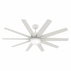 Hunter Overton 60" Outdoor Ceiling Fan w/LED Light - Matte White - 50720