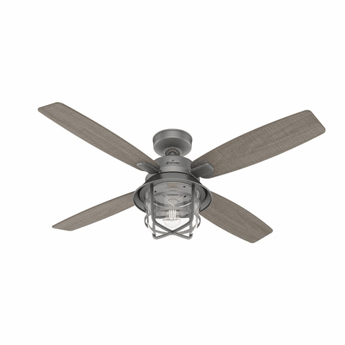 Hunter Port Royale 52" Ceiling Fan w/LED Light - Matte Silver - 50390