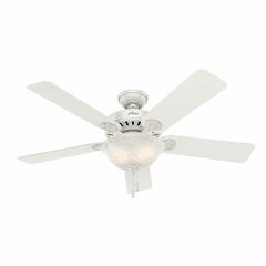 Hunter Pro's Best 52" Ceiling Fan w/LED Light - White - 53251