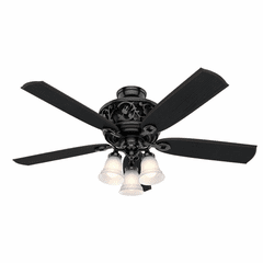 Hunter Promenade 54" Ceiling Fan w/LED Light - Gloss Black - 59545