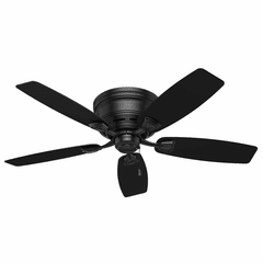 Hunter Sea WInd 48" Outdoor Low Profile Ceiling Fan - Matte Black - 53118 Hunter Sea WInd 48" Outdoor Low Profile Ceiling Fan - Matte Black - 53118