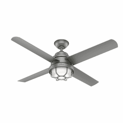 Hunter Searow 54" Outdoor Ceiling Fan w/LED Light - Matte Silver - 55085 Hunter Searow 54" Outdoor Ceiling Fan w/LED Light - Matte Silver - 55085