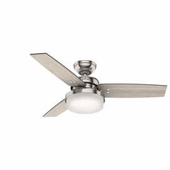 Hunter Sentinel 44" Ceiling Fan w/LED Light - Brushed Nickel - 50394