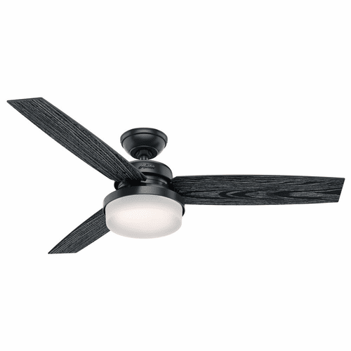Hunter Sentinel 52" Ceiling Fan w/LED Light - Matte Black - 50285