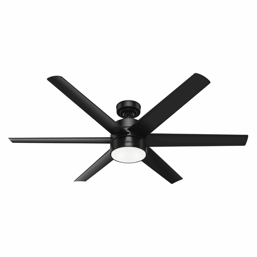 Hunter Solaria 60" LED Outdoor Ceiling Fan - Matte Black - 59624