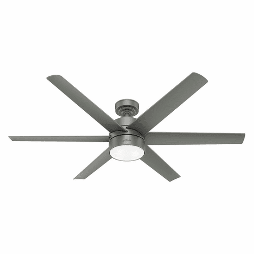 Hunter Solaria 60" LED Outdoor Ceiling Fan - Matte Silver - 59625