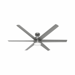 Hunter Solaria 72" LED Outdoor Ceiling Fan - Matte Silver - 59629