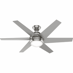 Hunter Sotto 52" Ceiling Fan w/LED Light - Brushed Nickel - 50976