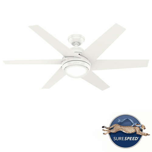 Hunter Sotto 52" Ceiling Fan w/LED Light - Fresh White - 50977