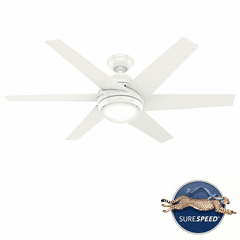 Hunter Sotto 52" Ceiling Fan w/LED Light - Fresh White - 50977
