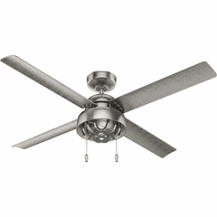 Hunter Spring Mill 52" LED Outdoor Ceiling Fan - Painted Galvanized - 51470