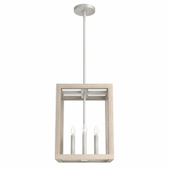 Hunter Squire Manor 12" 4 Light Pendant - Brushed Nickel - 19085