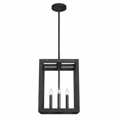 Hunter Squire Manor 12" 4 Light Pendant - Matte Black - 19084
