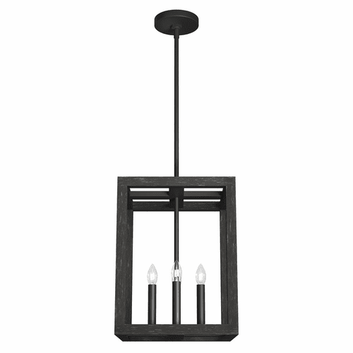 Hunter Squire Manor 12" 4 Light Pendant - Matte Black - 19084