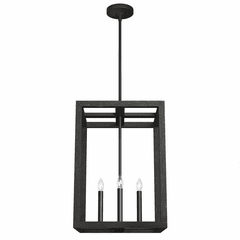 Hunter Squire Manor 15" 4 Light Pendant - Matte Black - 19086