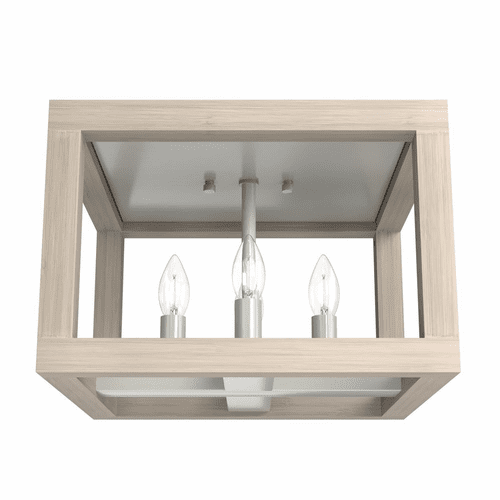Hunter Squire Manor 4 Light Flush Mount - Brushed Nickel - 19089