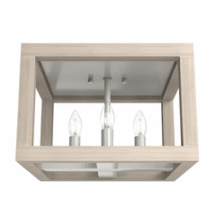 Hunter Squire Manor 4 Light Flush Mount - Brushed Nickel - 19089