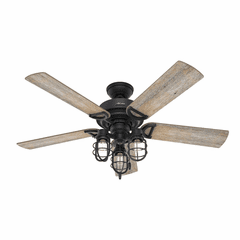 Hunter Starklake 52" Outdoor Ceiling Fan w/LED Light - Natural Iron - 50409