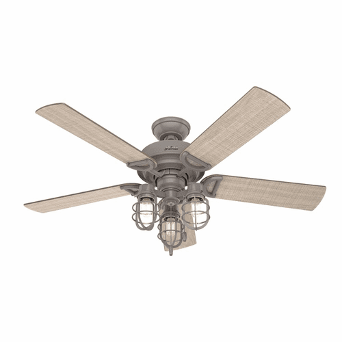 Hunter Starklake 52" Outdoor Ceiling Fan w/LED Light - Quartz Grey - 50410