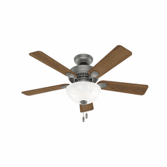 Hunter Swanson 44" Ceiling Fan w/LED Light - Matte Silver - 50904 Hunter Swanson 44" Ceiling Fan w/LED Light - Matte Silver - 50904