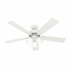 Hunter Swanson 52" Ceiling Fan w/LED Light - Fresh White - 50895 Hunter Swanson 52" Ceiling Fan w/LED Light - Fresh White - 50895