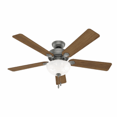Hunter Swanson 52" Ceiling Fan w/LED Light - Matte Silver - 50909