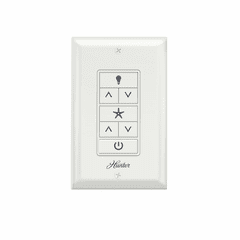 Hunter Universal Fan-Light Wall Control (Receiver Not Included) - White - 99815