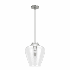 Hunter Vidria 1 Light Pendant - Brushed Nickel - 19112
