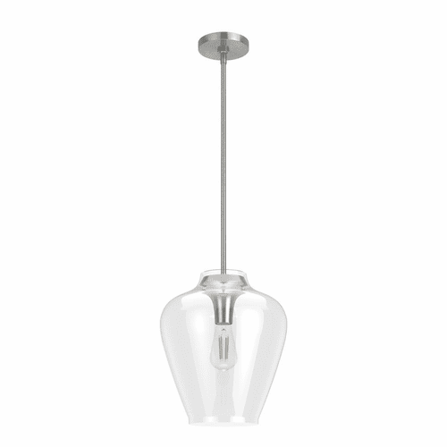 Hunter Vidria 1 Light Pendant - Brushed Nickel - 19112