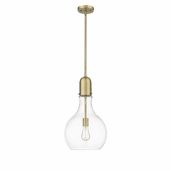 Innovations Amherst 1-LT 11.75" LED Mini Pendant - Brushed Brass - 492-1S-BB-G582-12-LED