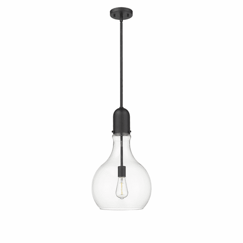 Innovations Amherst 1-LT 11.75" Mini Pendant - Matte Black - 492-1S-BK-G582-12