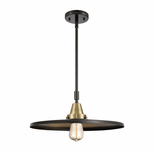 Innovations Appalachian 1-LT Mini Pendant - Black Antique Brass - 447-1S-BAB-MFR-BK-16-LED