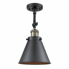 Innovations Appalachian 1-LT Sconce - Black Antique Brass - 203-BAB-M13-BK