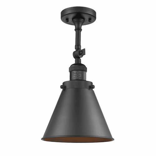 Innovations Appalachian 1-LT Sconce - Matte Black - 203-BK-M13-BK
