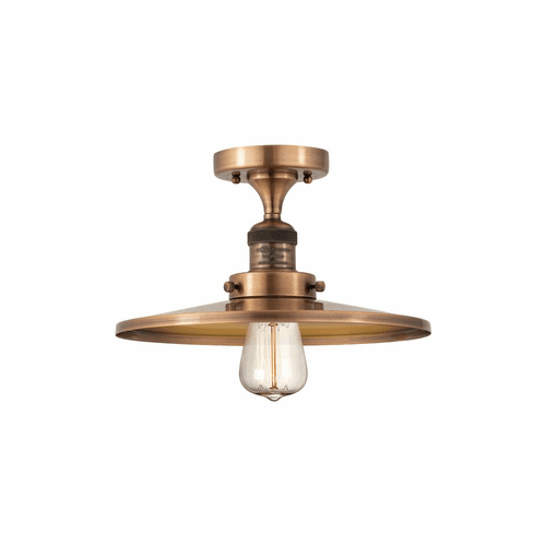 Innovations Appalachian 1-LT Semi-Flush Mount - Antique Copper - 517-1CH-AC-MFR-AC-12