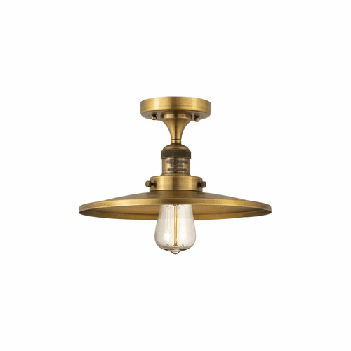 Innovations Appalachian 1-LT Semi-Flush Mount - Brushed Brass - 517-1CH-BB-MFR-BB-12-LED