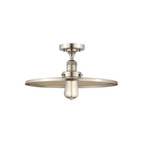Innovations Appalachian 1-LT Semi-Flush Mount - Brushed Satin Nickel - 517-1CH-SN-MFR-SN-16-LED