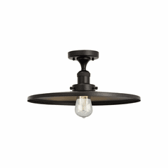 Innovations Appalachian 1-LT Semi-Flush Mount - Matte Black - 517-1CH-BK-MFR-BK-16-LED