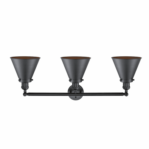 Innovations Appalachian 3-LT Bath Vanity - Matte Black - 205-BK-M13-BK