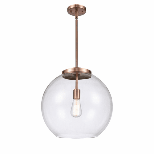 Innovations Athens 1-LT 13.75" Pendant - Antique Copper - 221-1S-AC-G122-16