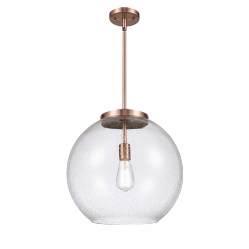 Innovations Athens 1-LT 13.75" Pendant - Antique Copper - 221-1S-AC-G124-16