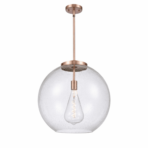 Innovations Athens 1-LT 13.75" Pendant - Antique Copper - 221-1S-AC-G124-18