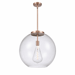 Innovations Athens 1-LT 13.75" Pendant - Antique Copper - 221-1S-AC-G124-18-LED
