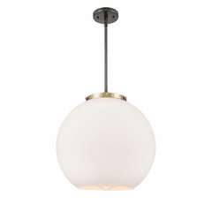 Innovations Athens 1-LT 13.75" Pendant - Black Antique Brass - 221-1S-BAB-G121-16-LED