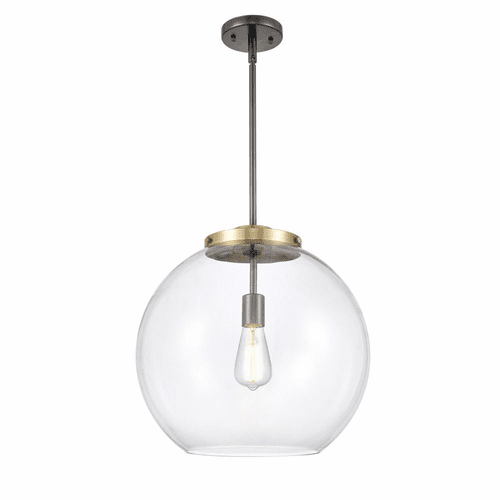 Innovations Athens 1-LT 13.75" Pendant - Black Antique Brass - 221-1S-BAB-G122-16