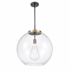 Innovations Athens 1-LT 13.75" Pendant - Black Antique Brass - 221-1S-BAB-G122-18