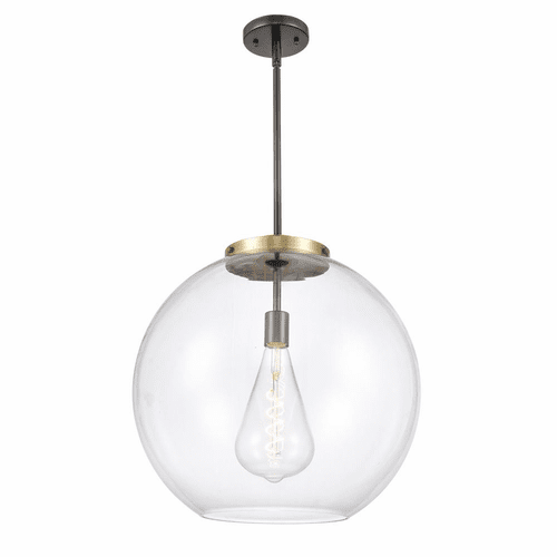 Innovations Athens 1-LT 13.75" Pendant - Black Antique Brass - 221-1S-BAB-G122-18-LED