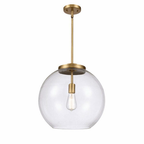 Innovations Athens 1-LT 13.75" Pendant - Brushed Brass - 221-1S-BB-G122-16