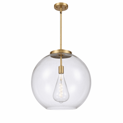 Innovations Athens 1-LT 13.75" Pendant - Brushed Brass - 221-1S-BB-G122-18